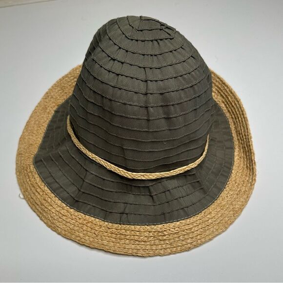 Scala Women’s Hat in Olive‎ and Straw - Picture 8 of 8